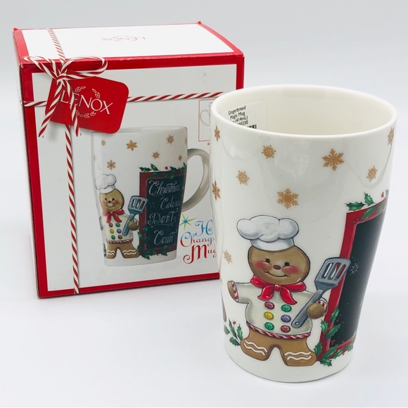 New Lenox Gingerbread Magic Mug Coffee Tea Cocoa Christmas Tree Heat Changing - Picture 5 of 7